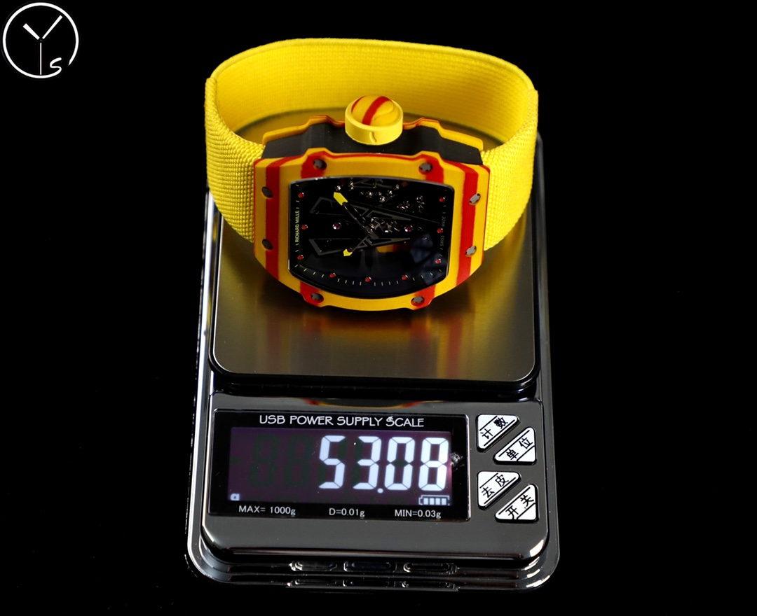 Reloj Tourbillon YS Richard Mille King of Clay RM27−03 Toda la caja del reloj está hecha de fibra de cuarzo T…