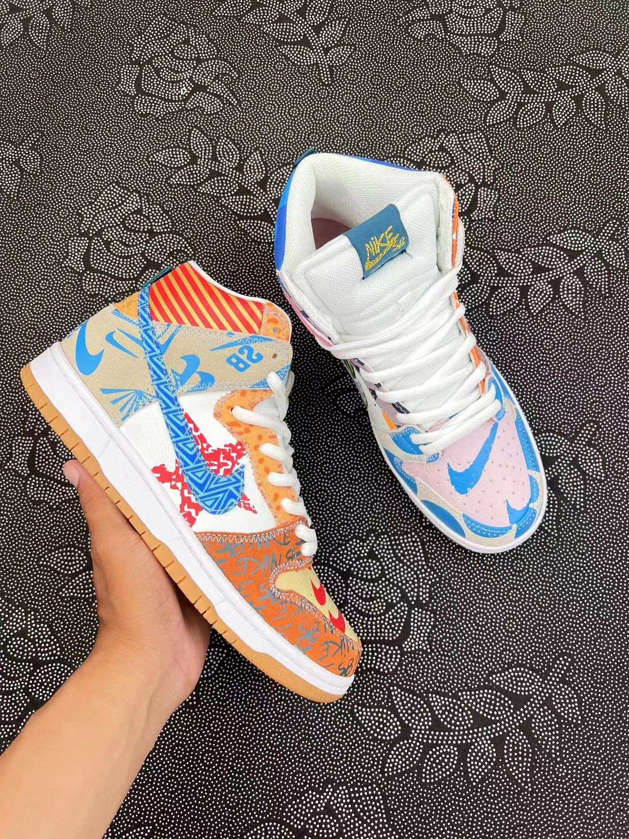 ? Nike Dunk SB High High Thomas Campbell WhatThe 涂鸦彩色?