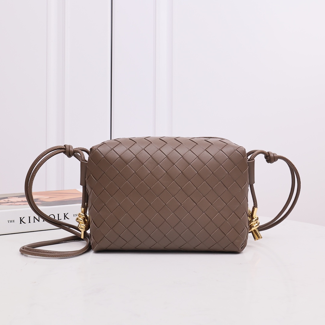 Woven Square Bag Sheepskin Metal Knot Adjustable Shoulder Strap