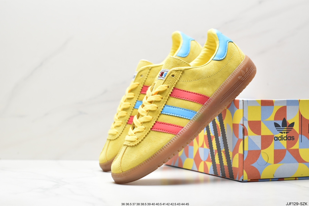 135 Adidas Originals Bermuda 绒面麂皮防滑耐磨轻便低帮板鞋CQ2782