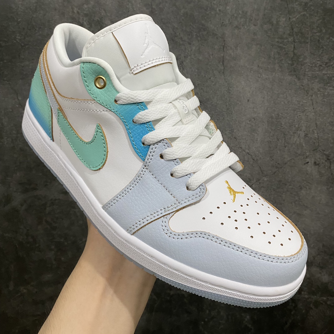 [DT Pure Original] Air Jordan AJ1 Low Low-top White and Blue FN8899-131