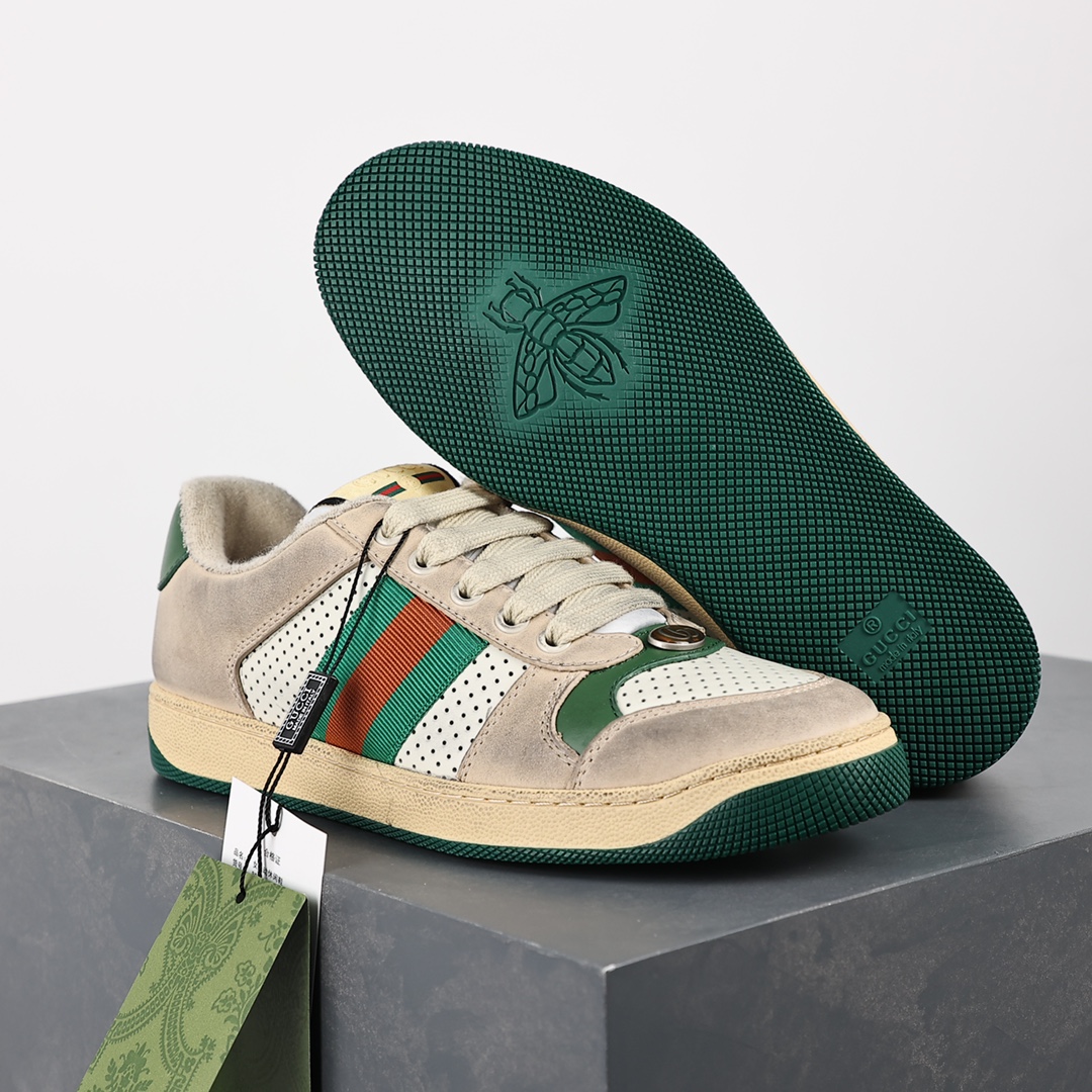 Original quality Gucci Screener dirty shoes series