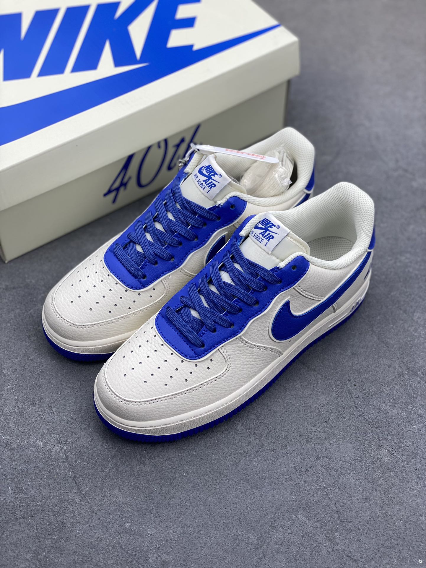 Nike Air Force 1 Low 40TH White/Blue Casual Sneakers 9 i1692837638 5624 7