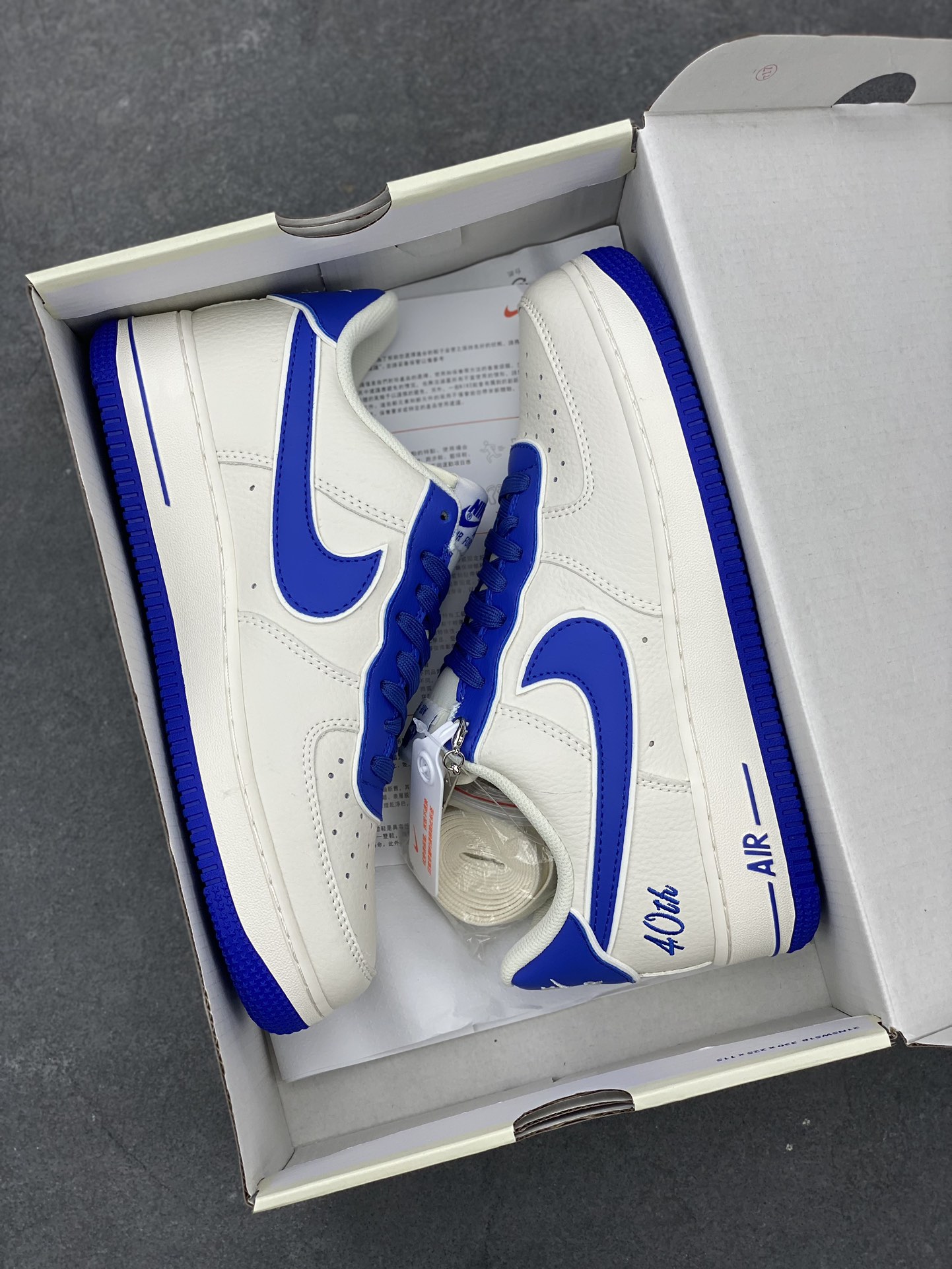Nike Air Force 1 Low 40TH White/Blue Casual Sneakers 10 i1692837638 6960 8
