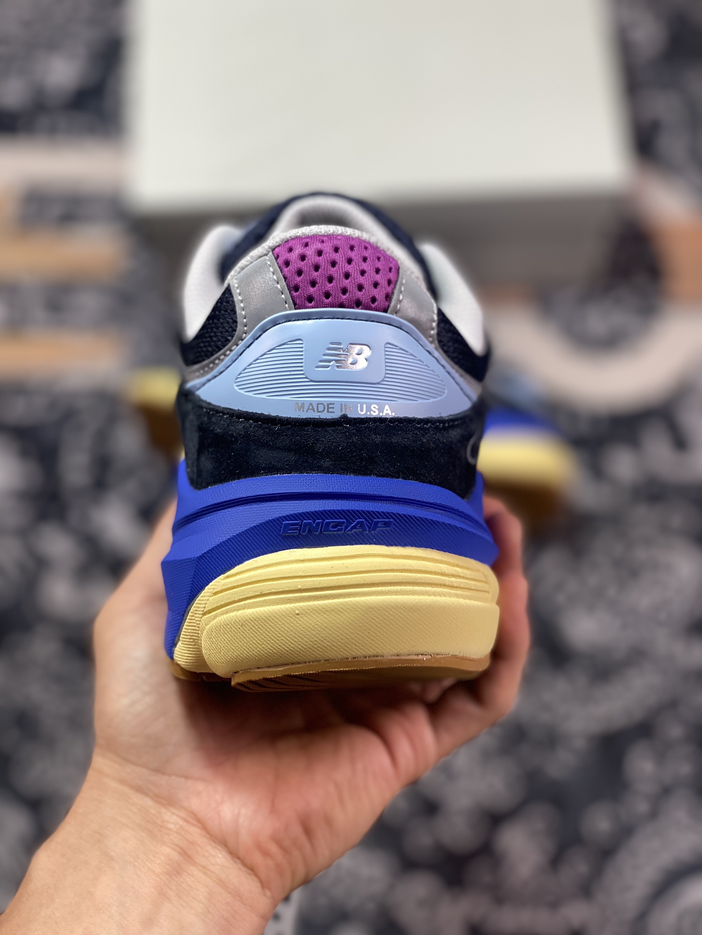 Action Bronson x NBNew Balance in USA M990V6 ”Lapis Lazuli” series American-made running shoes ”Lake Dark Blue Silver” M990AC6