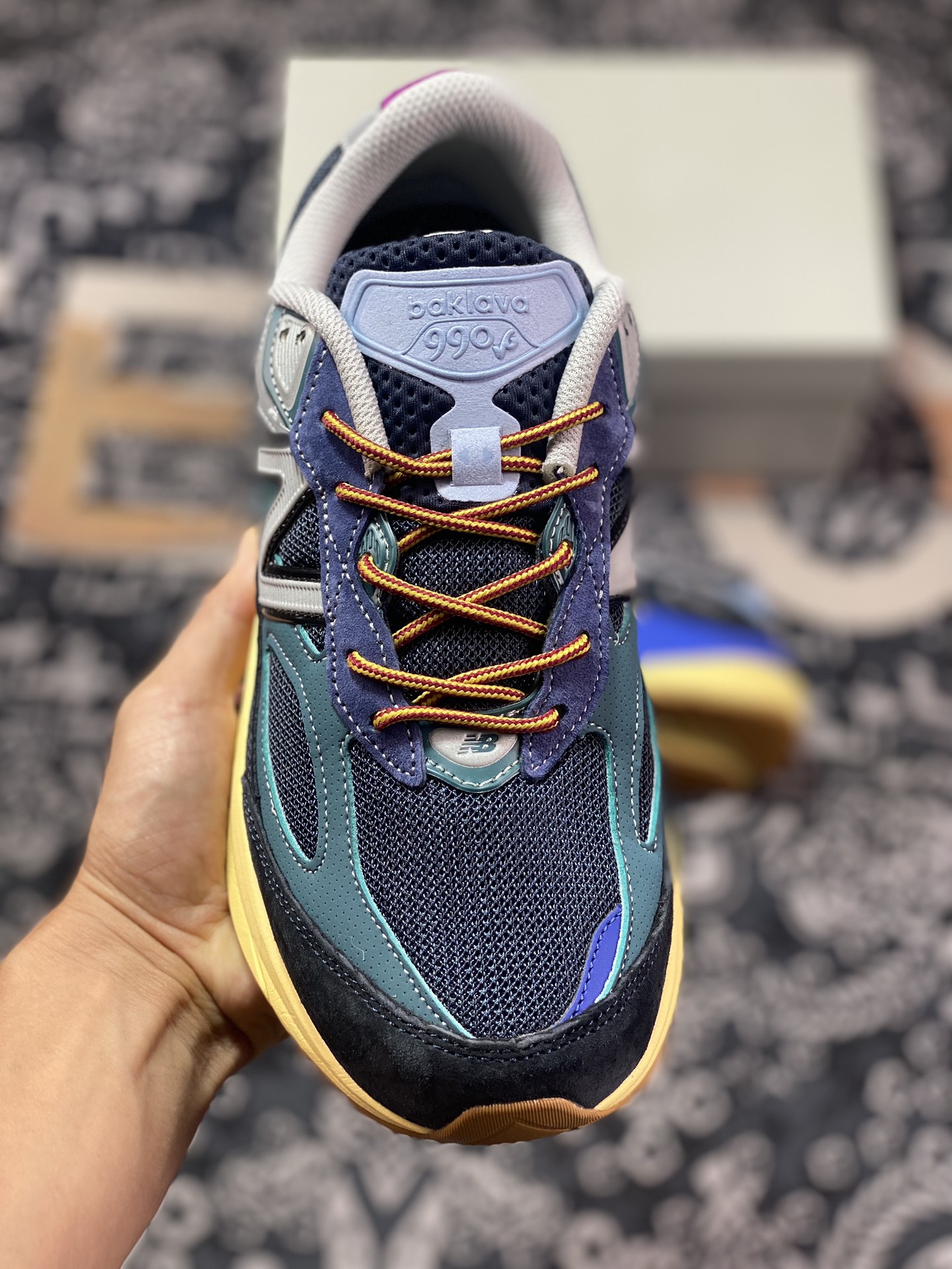 Action Bronson x NBNew Balance in USA M990V6 ”Lapis Lazuli” series American-made running shoes ”Lake Dark Blue Silver” M990AC6