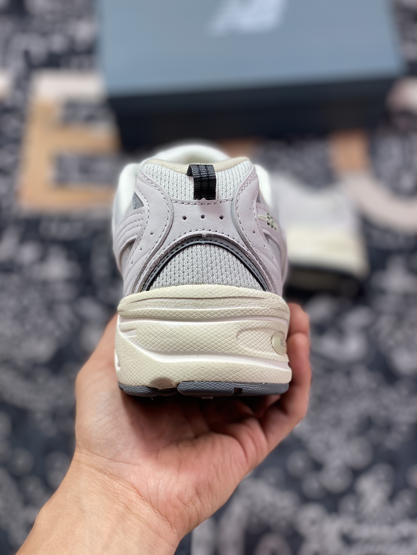 New Balance MR530 series retro dad style mesh running casual sports shoes ”off-white dark gray distressed” MR530DG