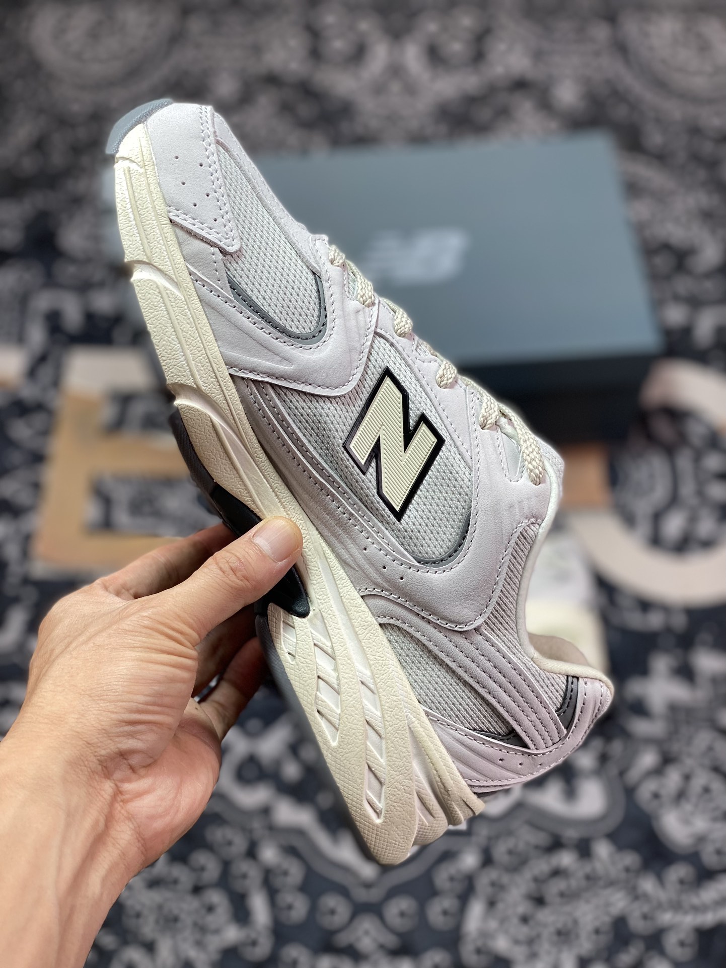 New Balance MR530 series retro dad style mesh running casual sports shoes ”off-white dark gray distressed” MR530DG