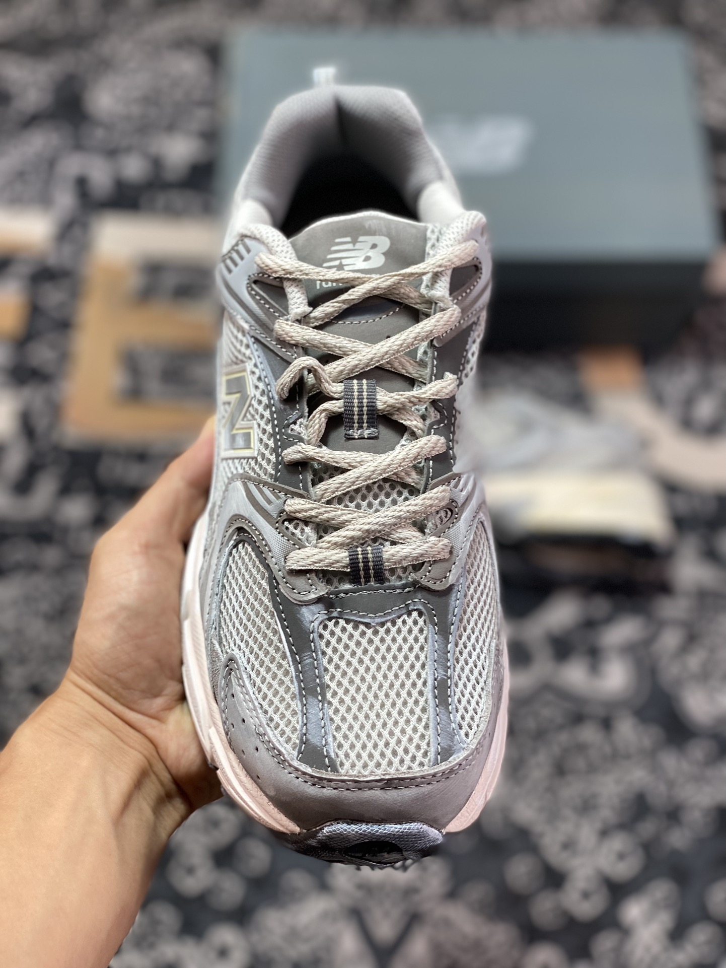 New Balance MR530 series retro dad style mesh running casual sports shoes ”Moonlight Silver Gray Distressed” MR530TG