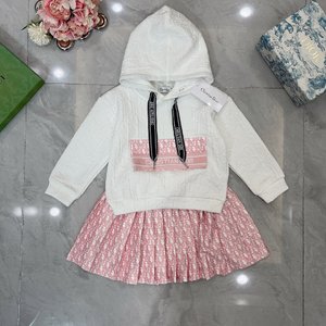 Dior Clothing Skirts Replcia Cheap From China Blue Pink Embroidery Fashion Hooded Top