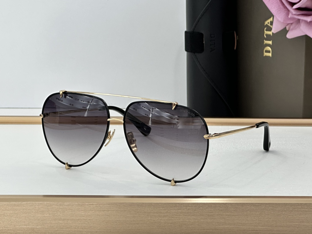 Dita DT 23007 Aviator Sunglasses - Gold/Black Frame, Brown Gradient Lenses 4 i1692863919 4314 4