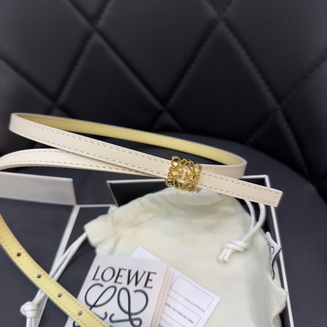 Loewe Belts Gold Yellow Women Cowhide