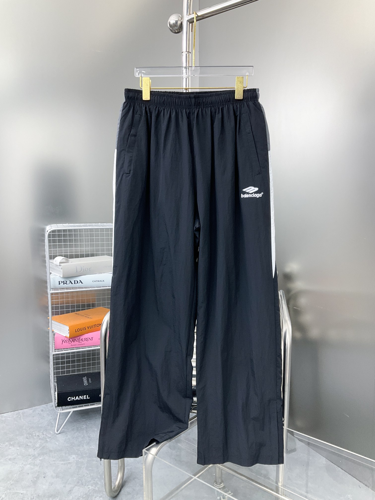 Balenciaga Black Side Stripe Track Pants