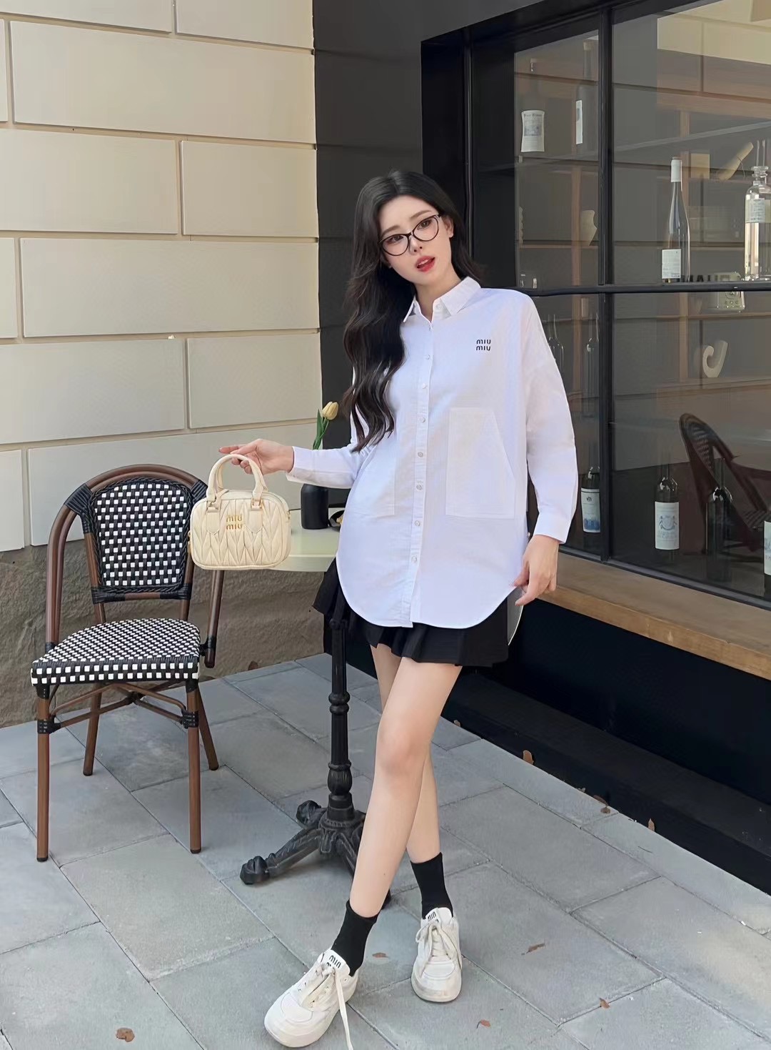 Miu Miu Embroidered Oxford Cotton Long Shirt Dress 2 i1692877165 6188 1
