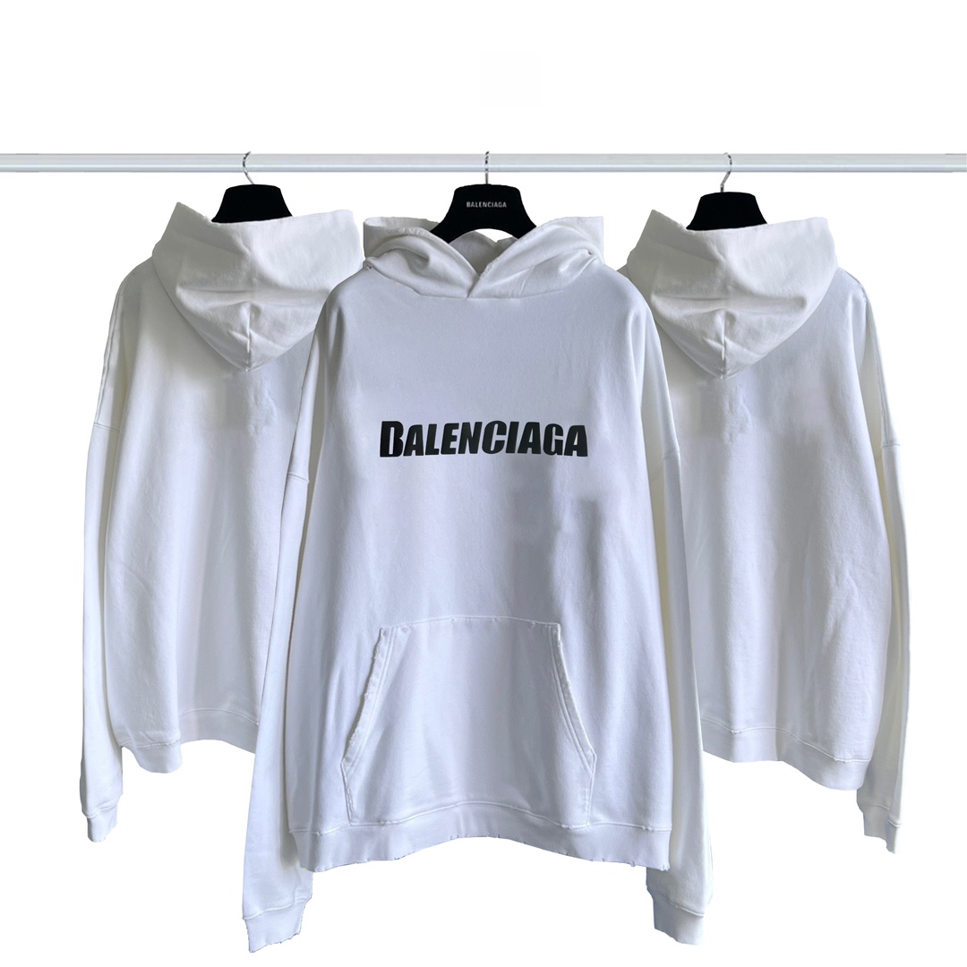 Balenciaga Clothing Hoodies White Printing Hooded Top