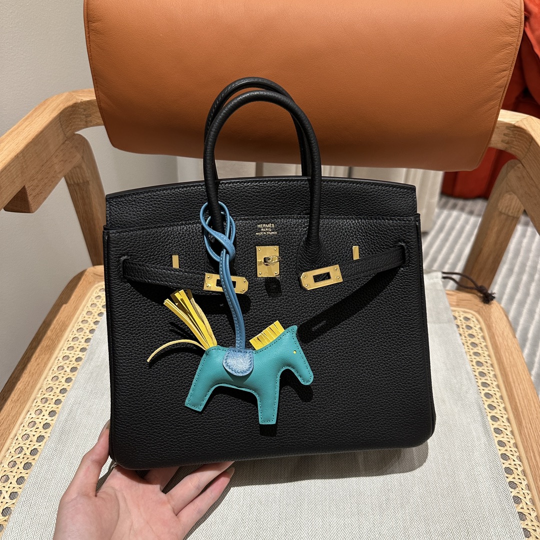Hermès Birkin25cm, ck89/Noir, togo, gold, all handmade!!