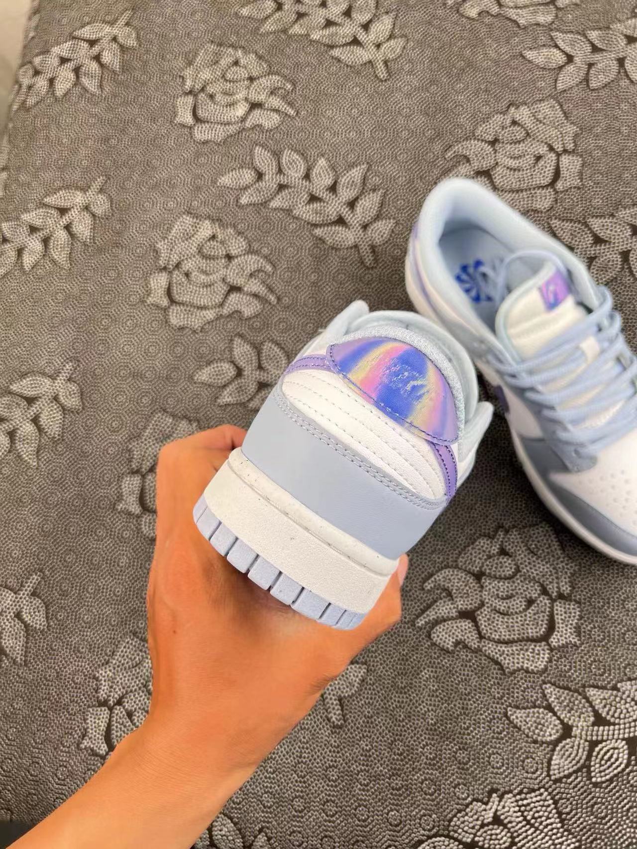 ? 正品定制Nike Dunk Low渲染白紫配色 渲染款系列 镭射配色 ?