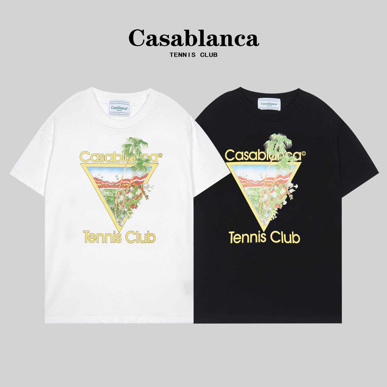 G1056 Algodón puro de doble hilo de alta calidad # Casablanca*Nueva camiseta de Casablanca 2023 verano/otoño, con 260 g…