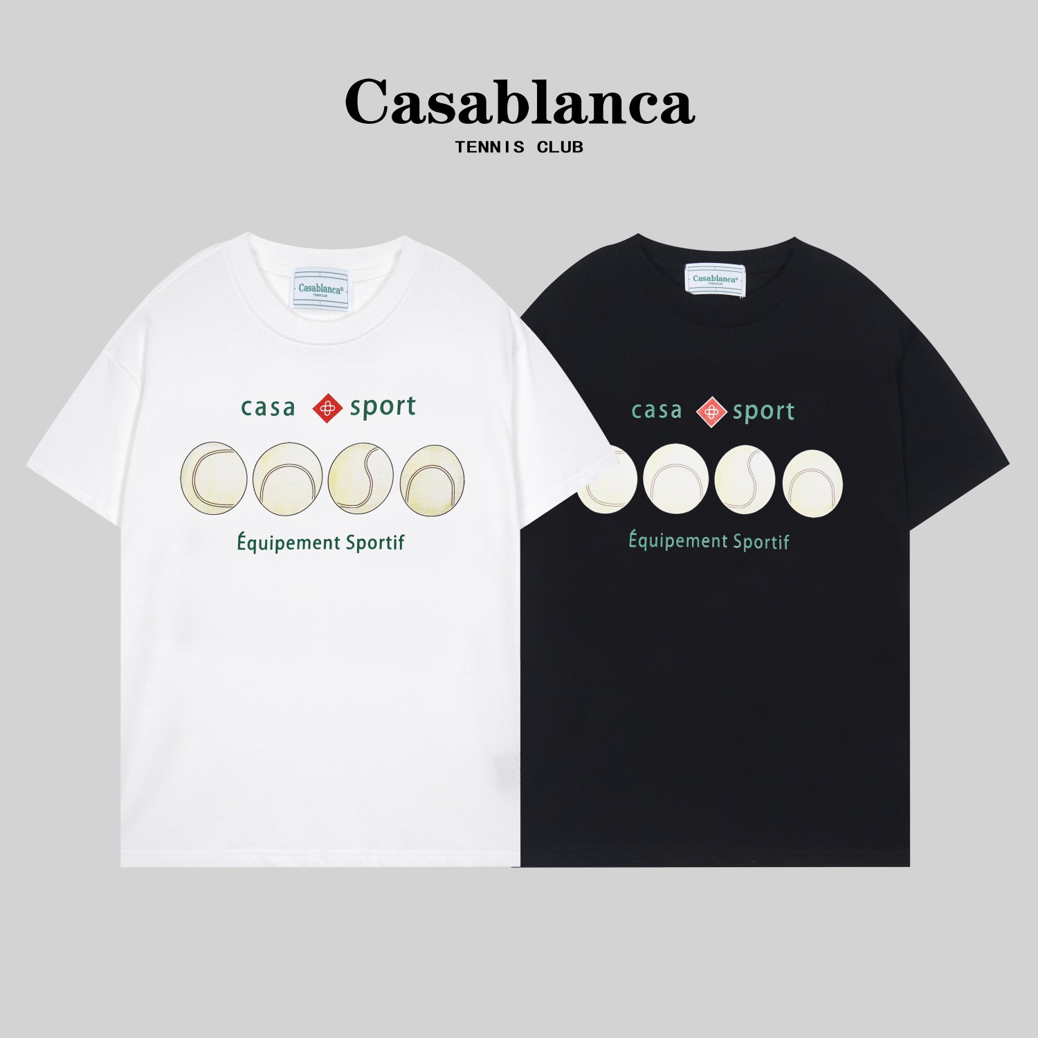 G1059 Algodón puro de doble hilo de alta calidad # Casablanca*Nueva camiseta de Casablanca 2023 verano/otoño, con 260 g…