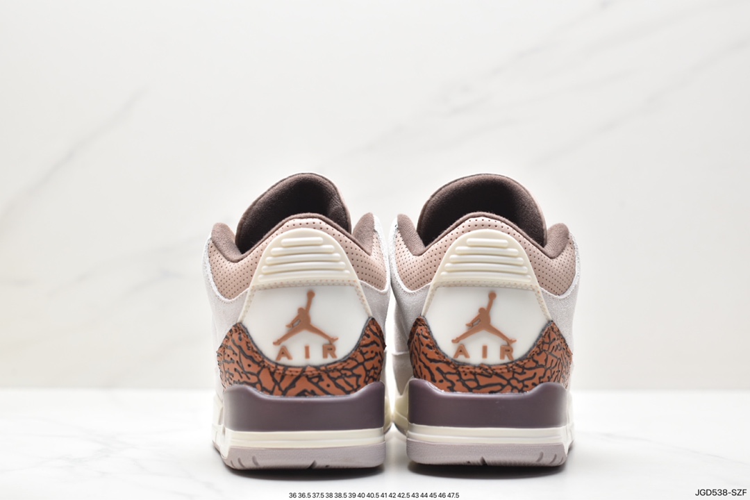 Air Jordan 3 Retro ”Hide and Sneak” White, Gray and Brown FN0344-901