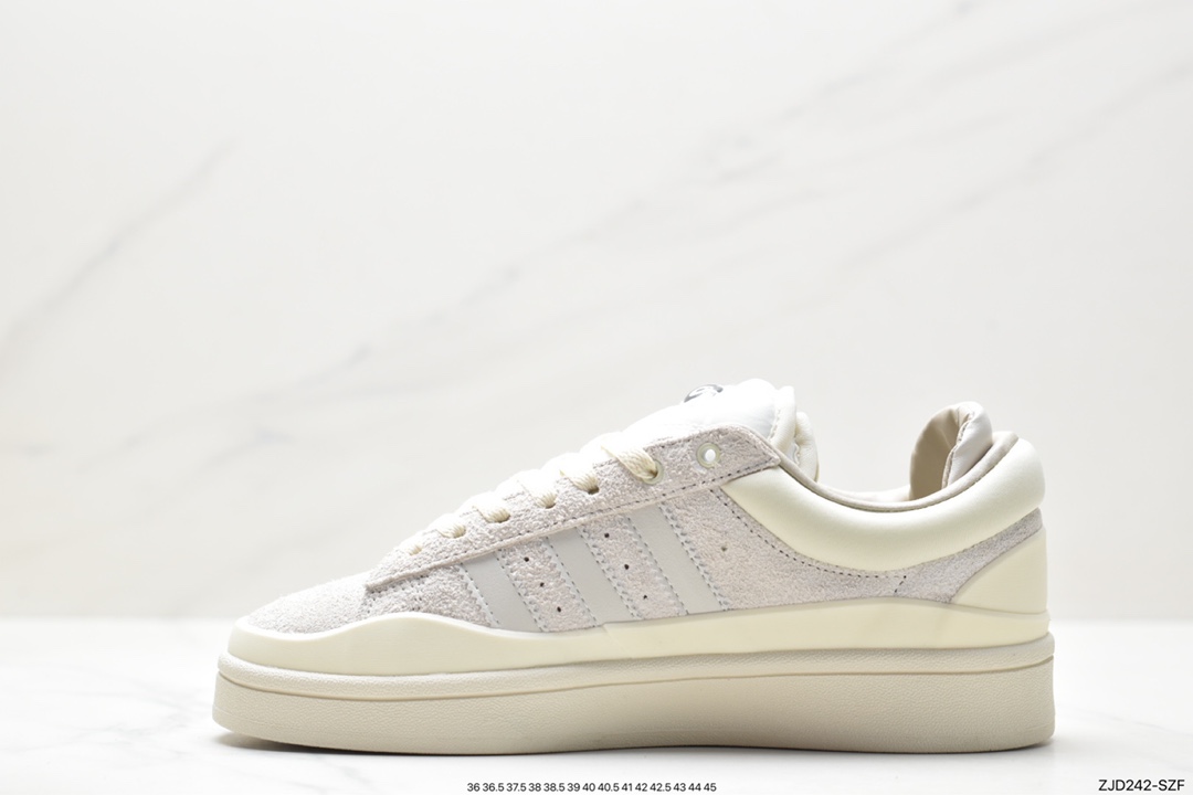 Original box Bad Bunny x adidas originals Campus Bad Bunny white casual sports sneakers FZ5823