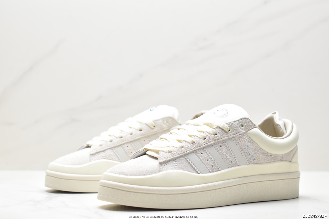 Original box Bad Bunny x adidas originals Campus Bad Bunny white casual sports sneakers FZ5823