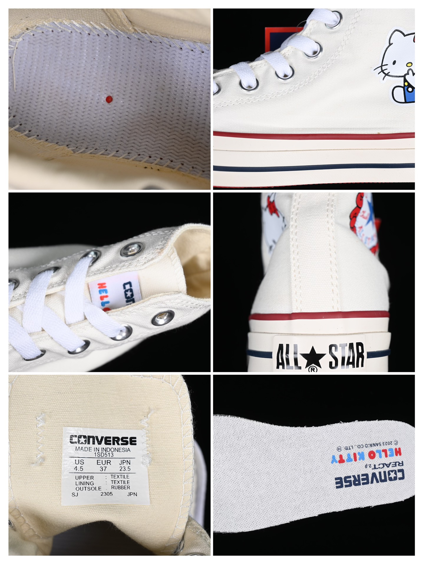 💰150纯原
Converse x 三丽鸥限定联名款 日版匡威高帮休闲板鞋 1SD513
#采用的日版匡威热门鞋型搭配 Hello Kitty
尺码：35 36 36.5 37 37.5 38 39 39.5 40 M.C3