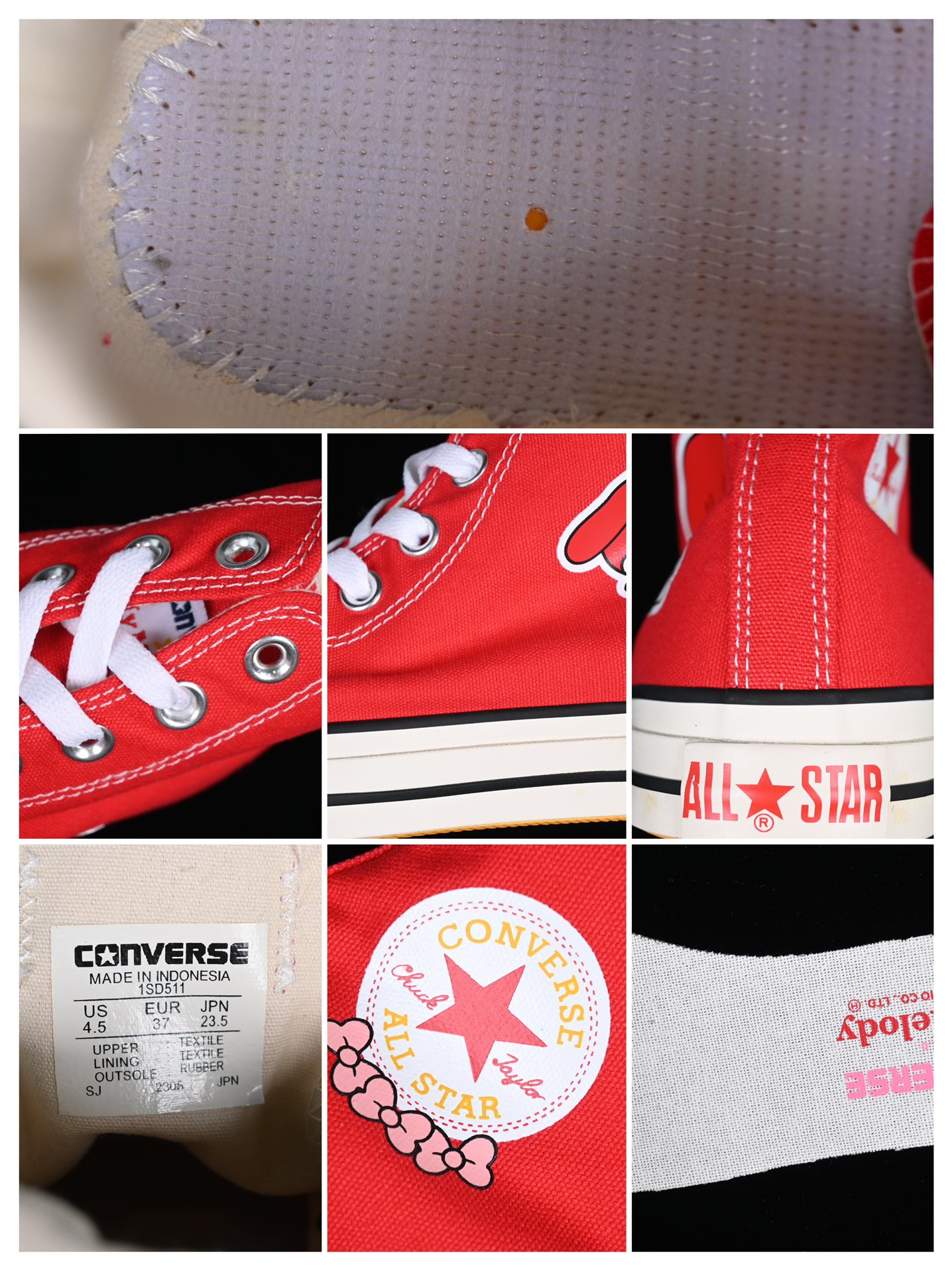 💰150纯原
Converse x 三丽鸥限定联名款 日版匡威高帮休闲板鞋 1SD511
#采用的日版匡威热门鞋型搭配 Hello Kitty
尺码：35 36 36.5 37 37.5 38 39 39.5 40 M.C3
