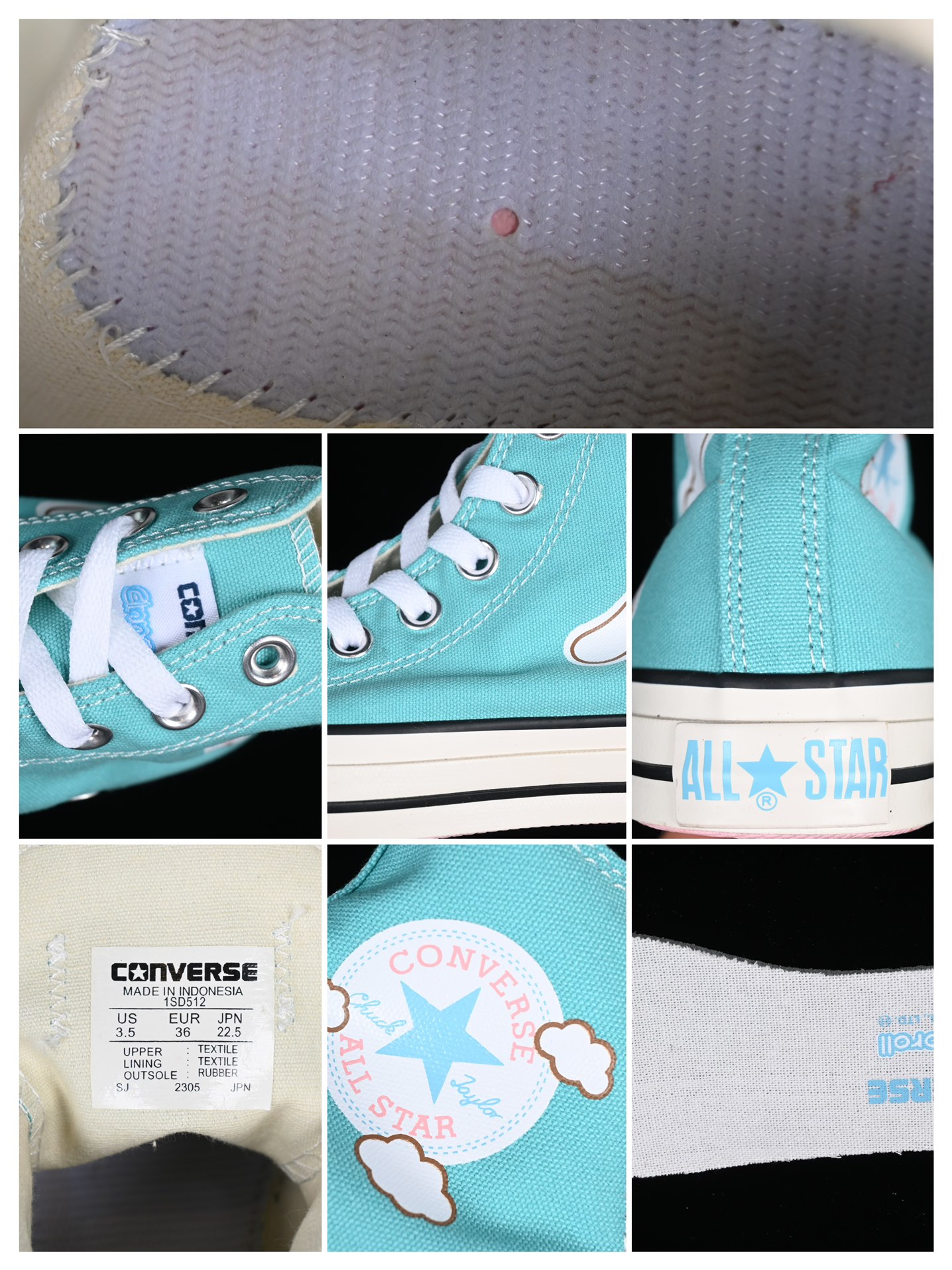 💰150纯原
 Converse x 三丽鸥限定联名款 日版匡威高帮休闲板鞋 1SD512
#采用的日版匡威热门鞋型搭配 Hello Kitty
尺码：35 36 36.5 37 37.5 38 39 39.5 40 M.C3