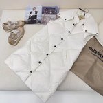 Burberry Clothing Waistcoats White Goose Down Fall/Winter Collection
