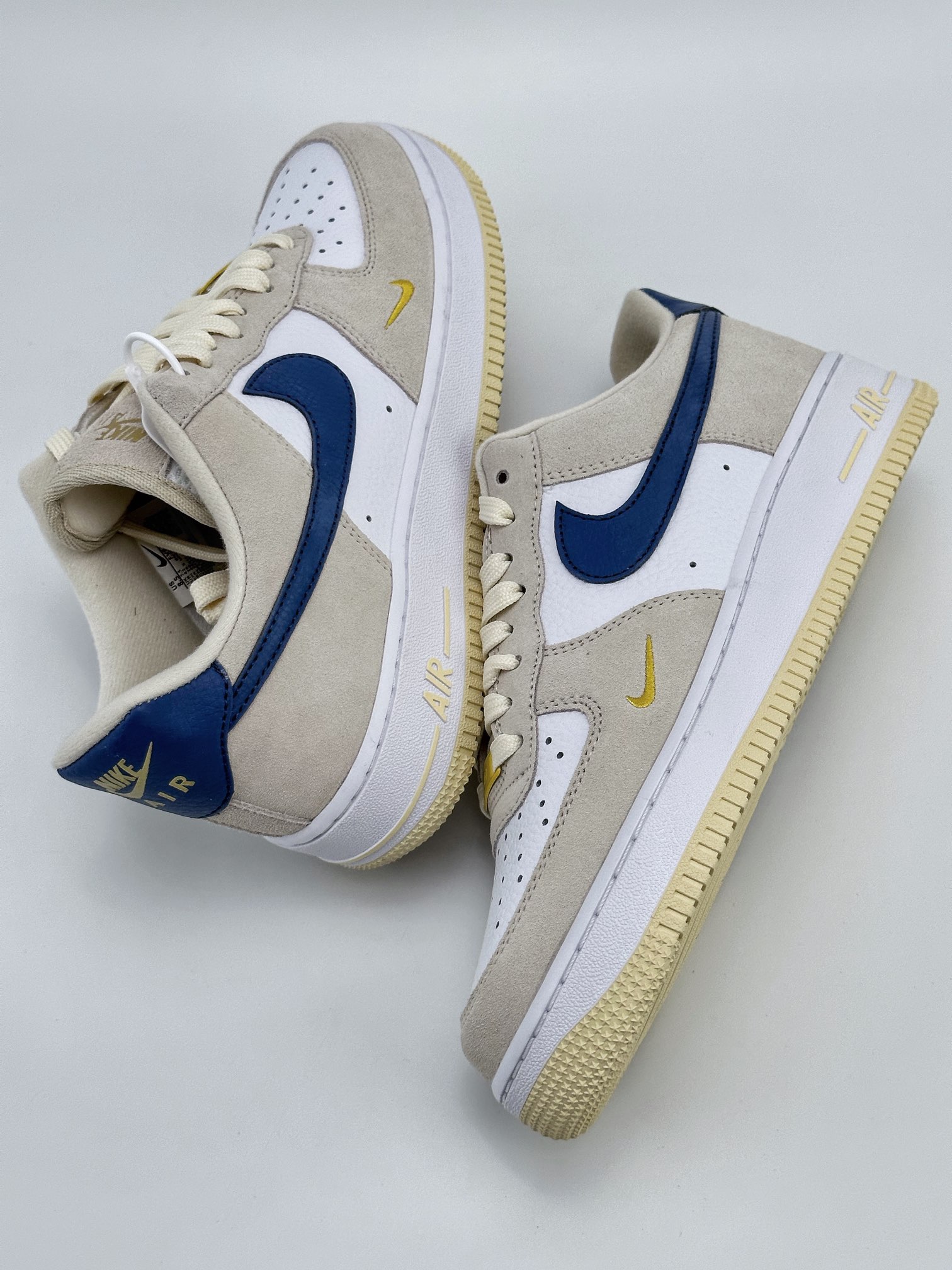 Nike Air Force 1 Low 07 Beige Light Brown Dark Blue Hook FV6332-100