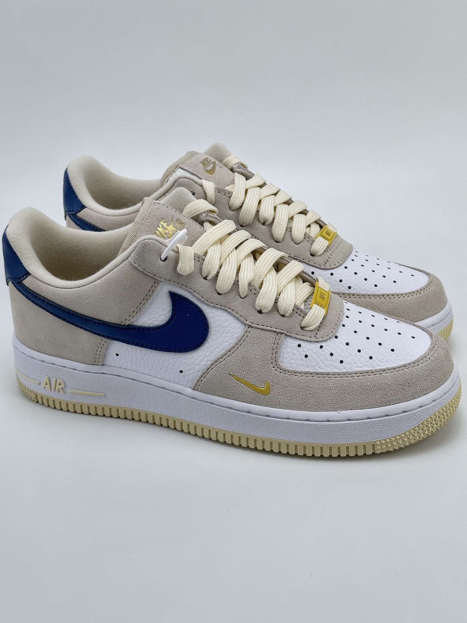 Nike Air Force 1 Low 07 Beige Light Brown Dark Blue Hook FV6332-100