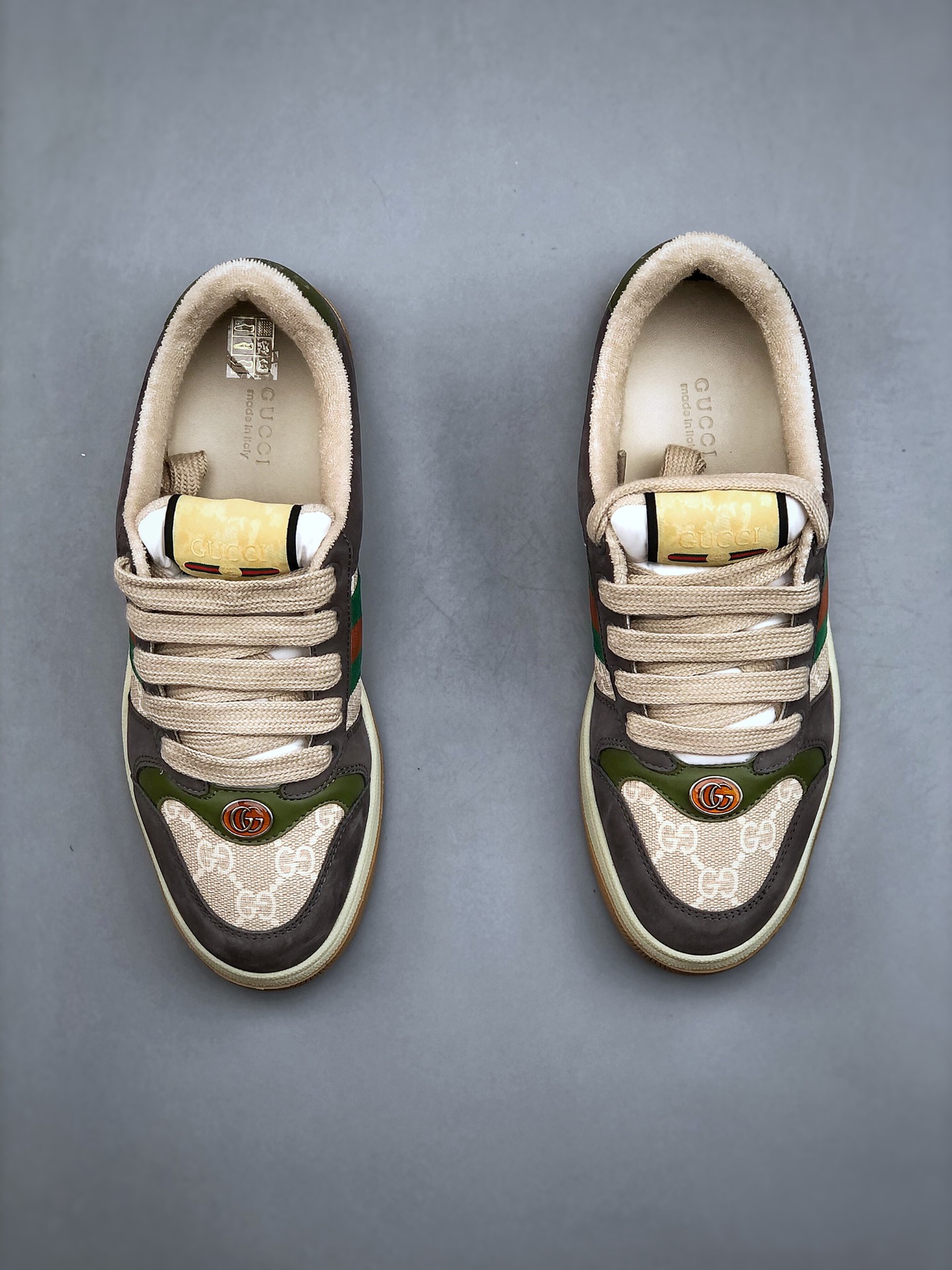 (Hollow chip version) Gucci Distressed Screener sneaker Gucci dirty shoes series