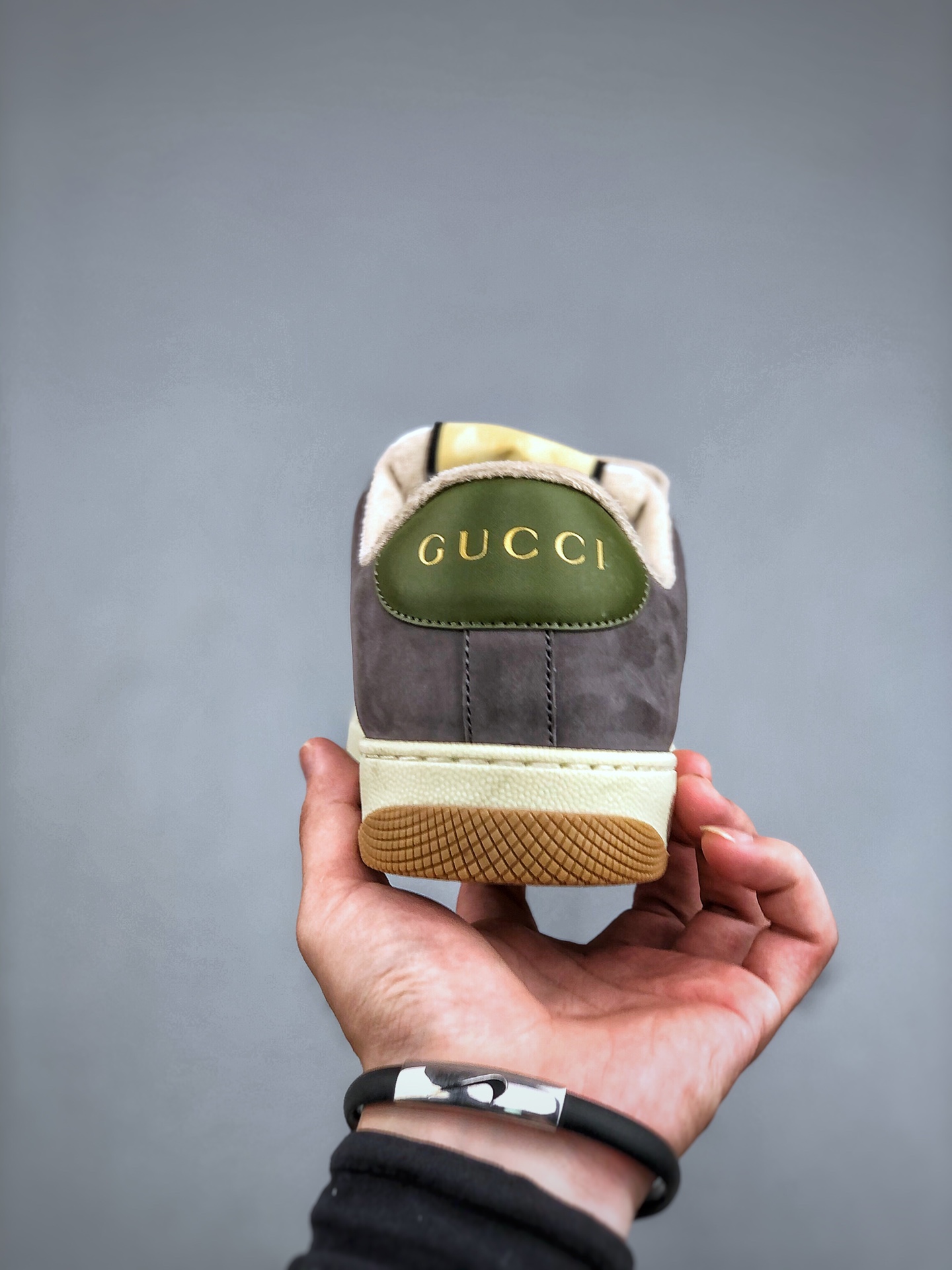 (Hollow chip version) Gucci Distressed Screener sneaker Gucci dirty shoes series