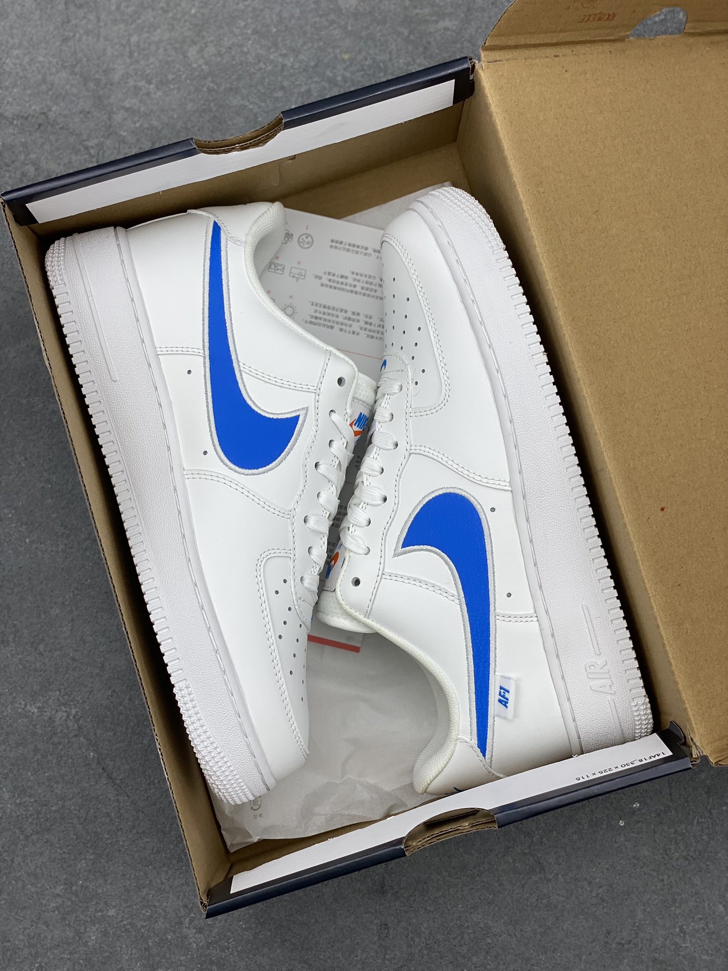 Nike Air Force 1 '07 Low White Blue Leather Sneakers 10 i1692912720 1354 8