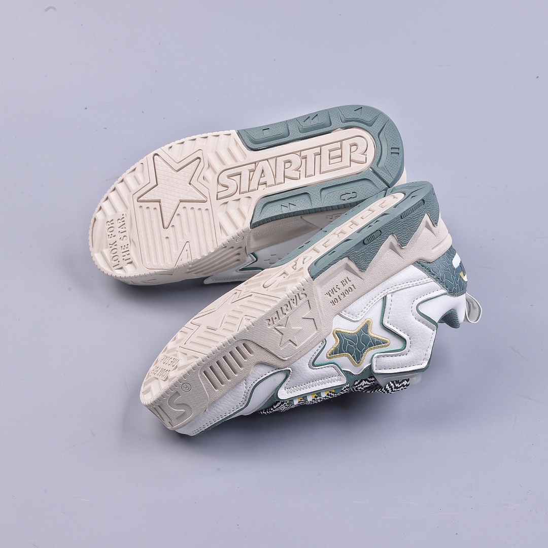 STARTER VOL2 Sound Wave II Star Bread Shoes Retro Thick-soled Height-enhancing Low-top Sneakers