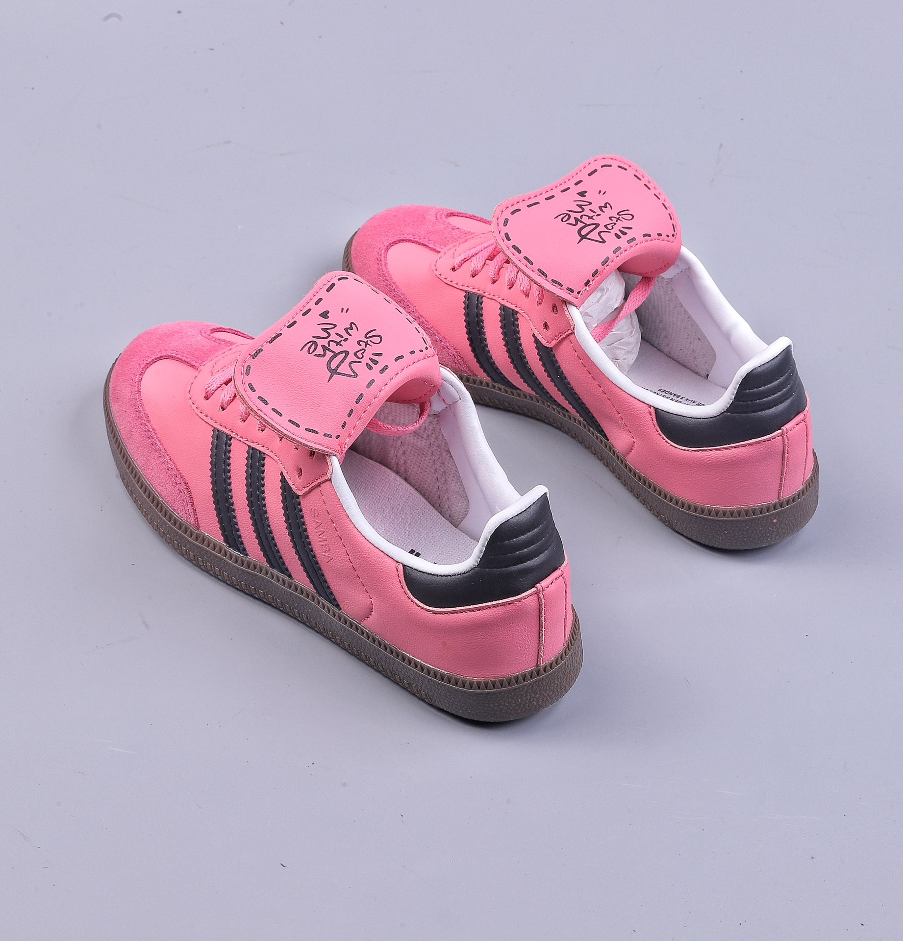 R AD Originals Samba vegan pink black brown Samba long tongue series training shoes B75816