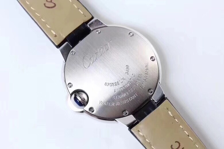 Cartier 卡地亚蓝气球单排钻 33mm机械 女款 进口miyota全自动机械机芯 鱼眼通透蓝宝石镜面 开模 媲美