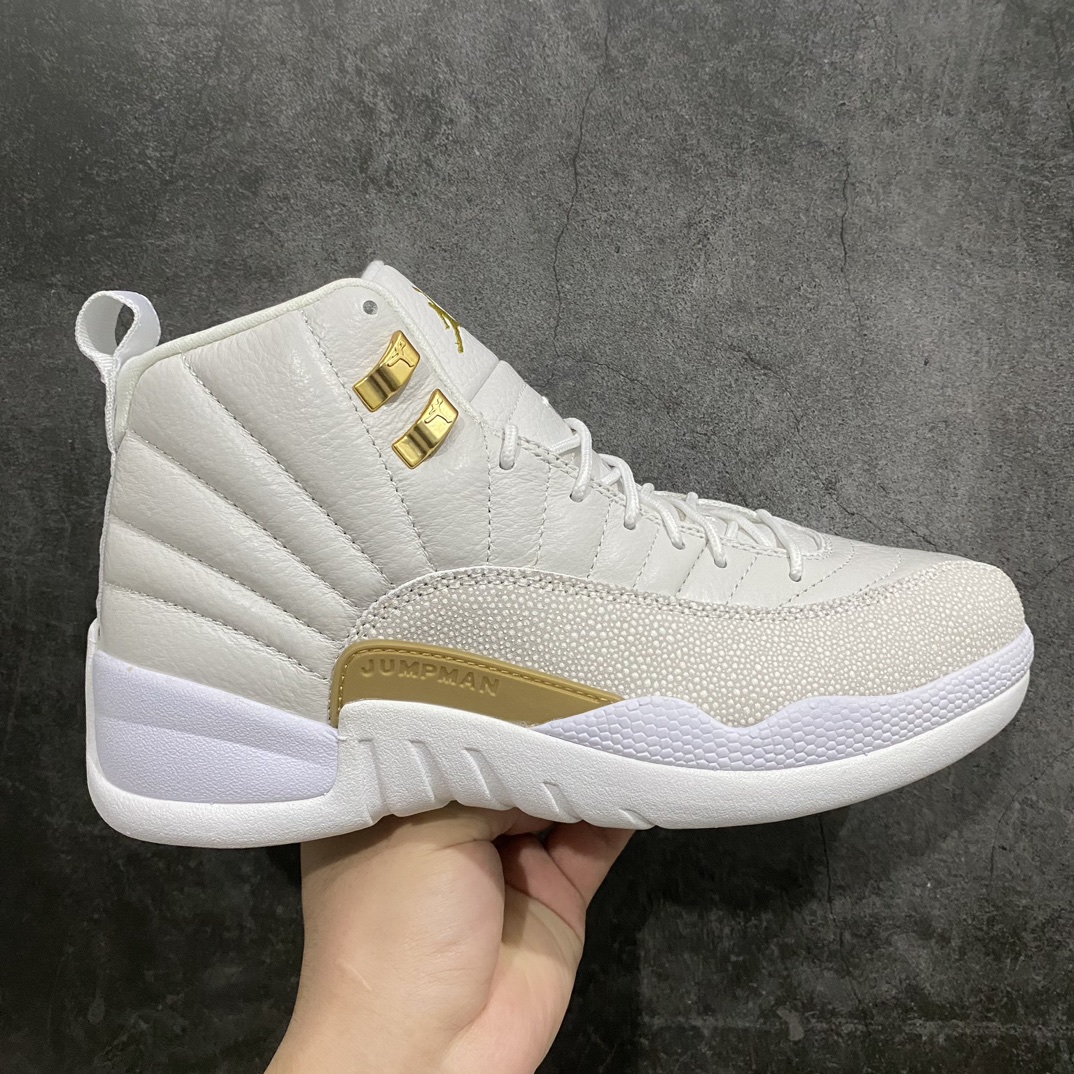 [Foreign trade version] Air Jordan 12 Retro OVO White Jordan AJ12 Owl Platinum 873864-102