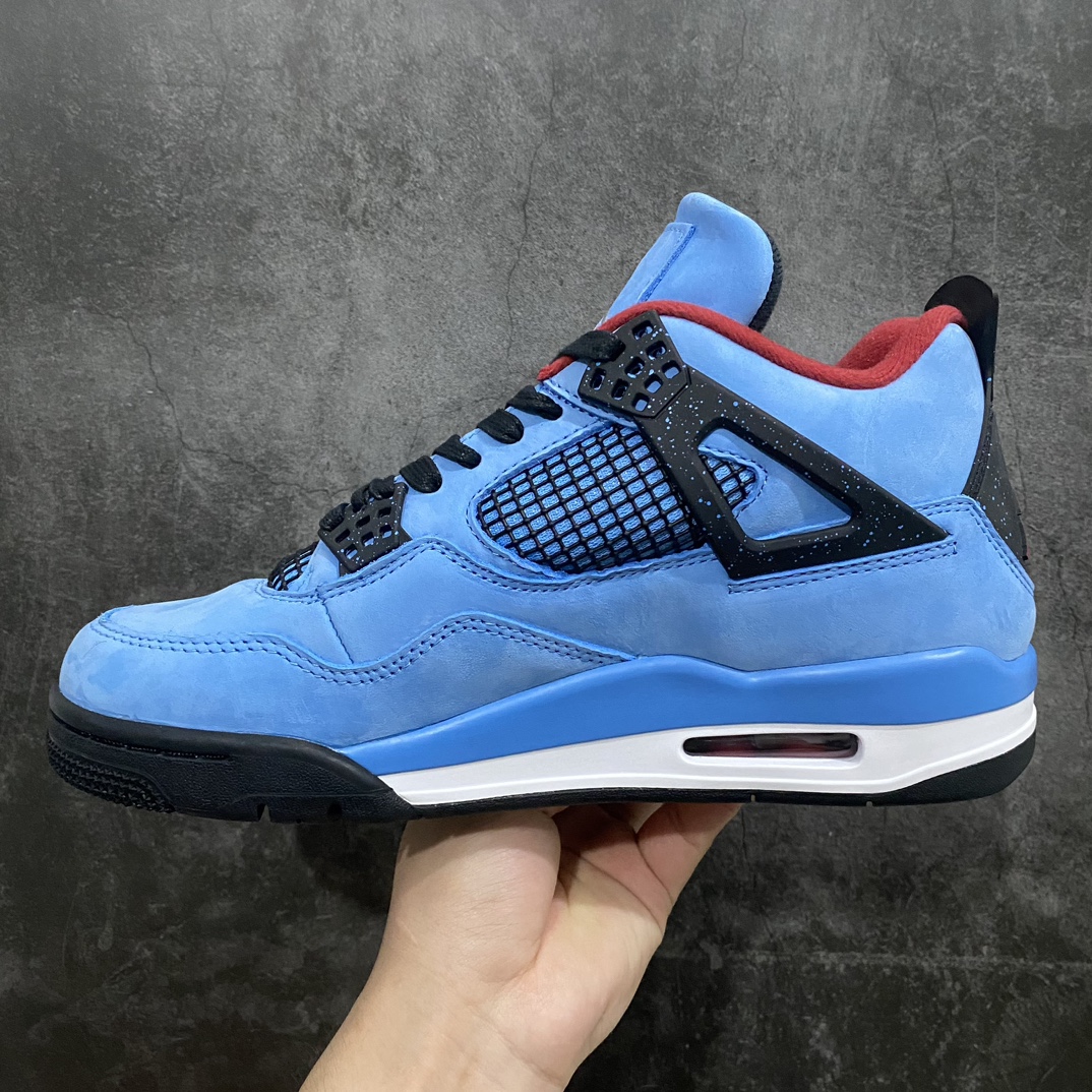 [OG Version] Air Jordan 4 x Travis Scott AJ4 TS Joint Blue Suede 308497-406