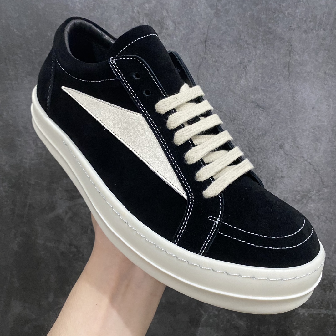 [G version made in Dongguan] RO Rickowens black and white suede