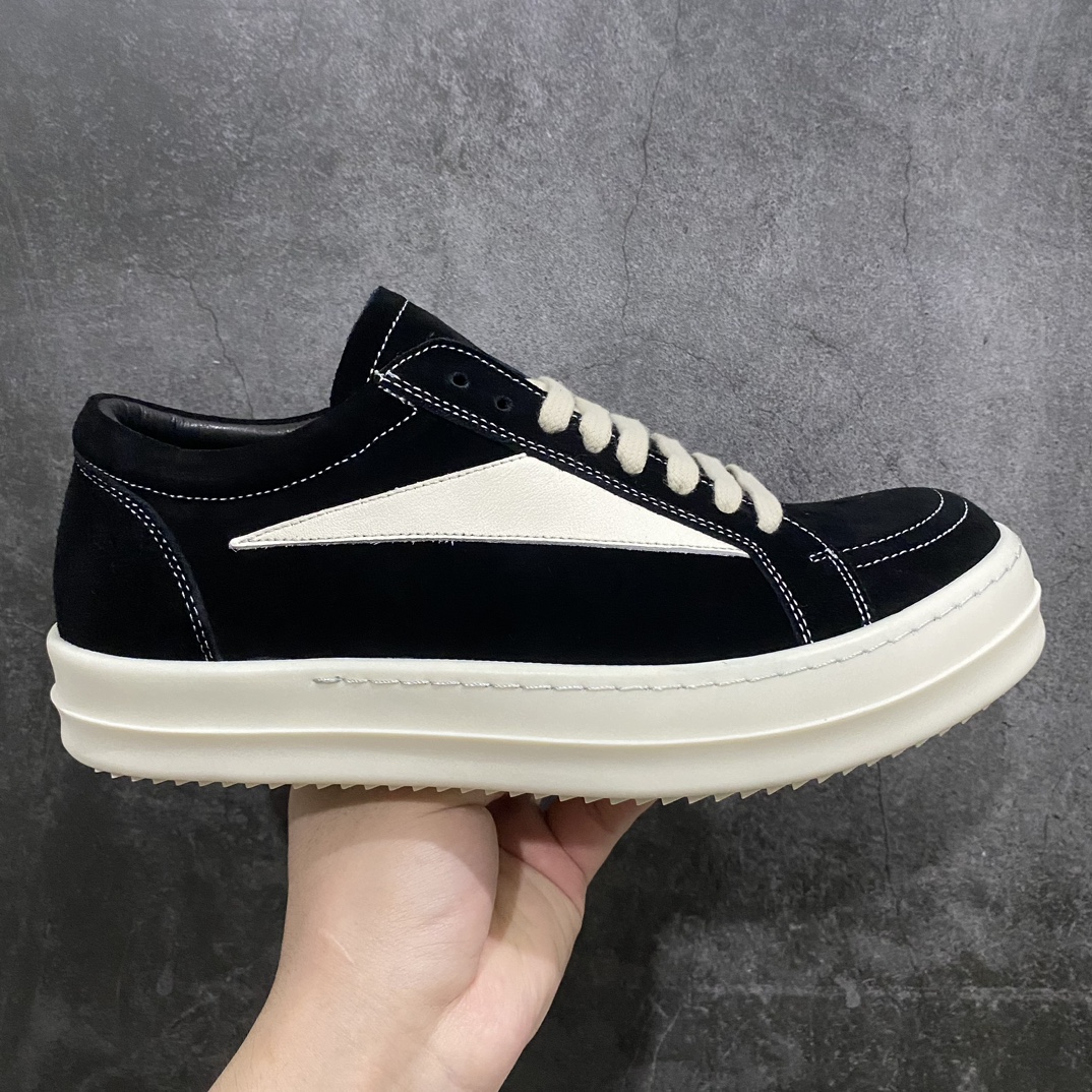 [G version made in Dongguan] RO Rickowens black and white suede