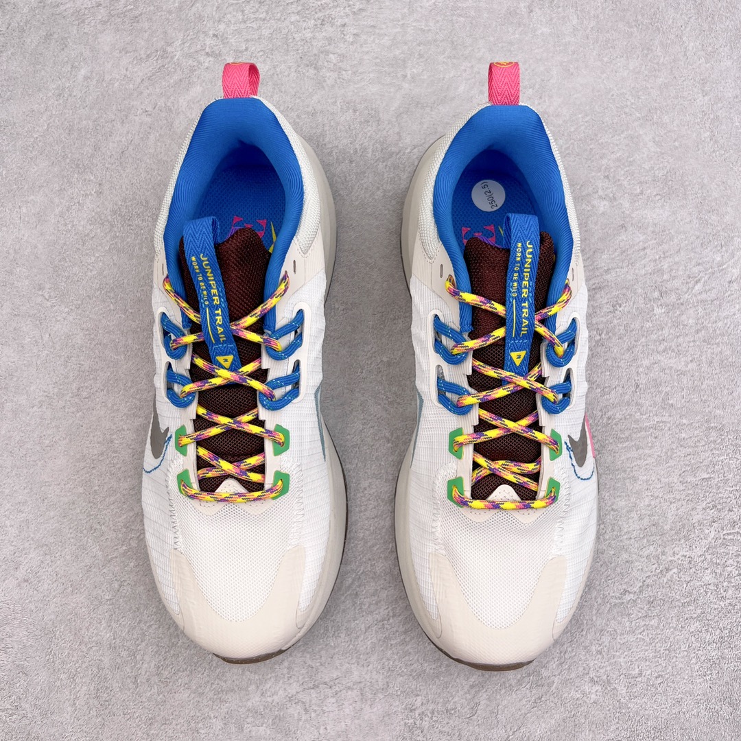 图片[2]-＃纯原福利 NK Juniper Trail 2 Next Nature 朱尼珀2代系列低帮户外轻量透气休闲运动越野跑鞋 FJ7069-120 原楦开发纸版楦型 采用Flywire飞线与鞋带相结合鞋面材质 原楦原纸版数据开发版型 内里嵌入定型海绵 全新缓震EVA科技物料中底 外置防滑耐磨锯齿橡胶大底 缔造稳固脚感 越野跑步鞋支撑力出众 为小径奔跑带来平稳顺畅的迈步体验 助你专注畅跑 鞋面采用耐穿材料 结合鞋底强劲抓地设计 让你在面对崎岖路况时依然能勇往直前 尺码：39 40 40.5 41 42 42.5 43 44 44.5 45-选品中心