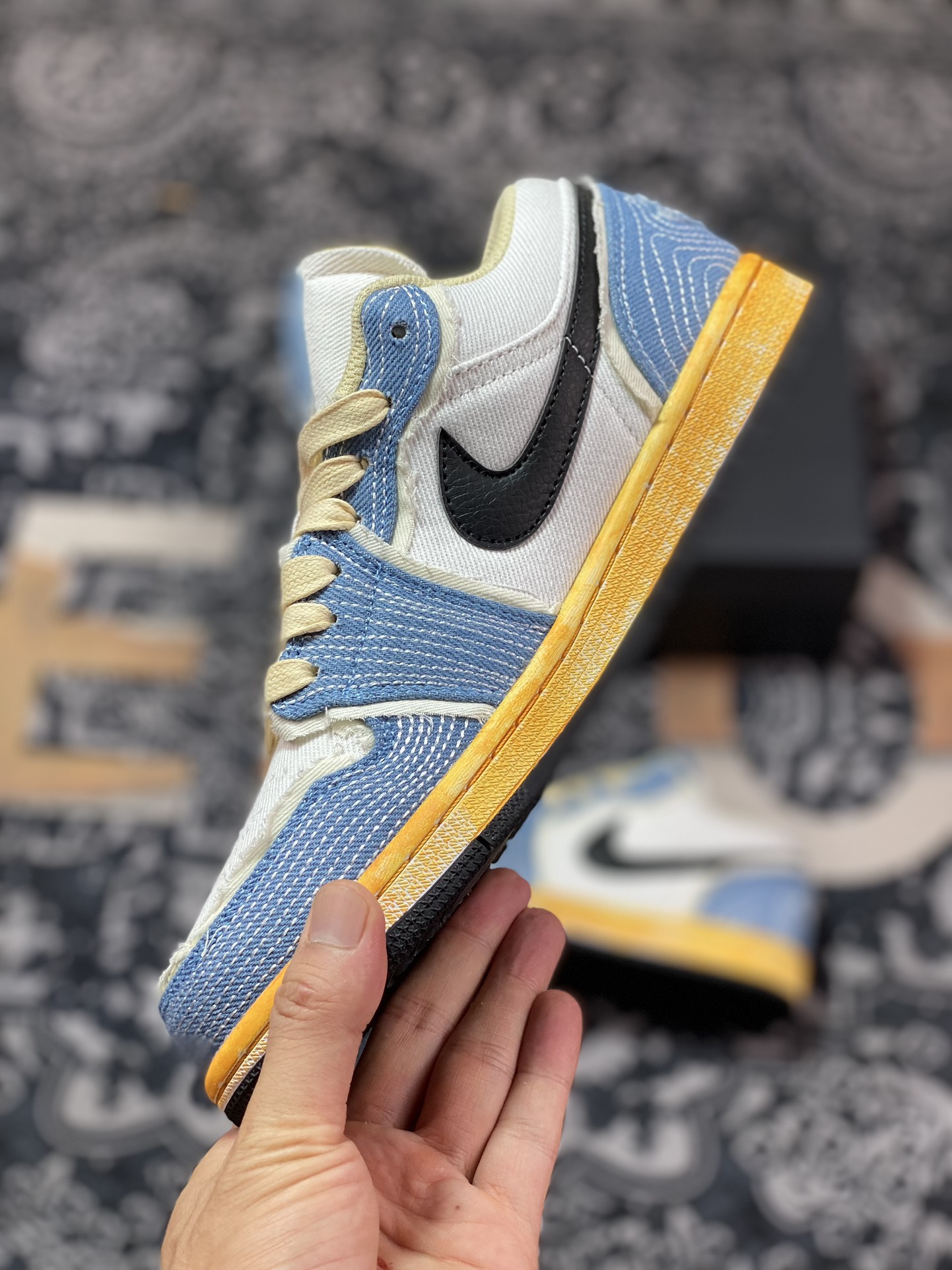 Air Jordan 1 Low Oxidized Washed Denim FN7670-493