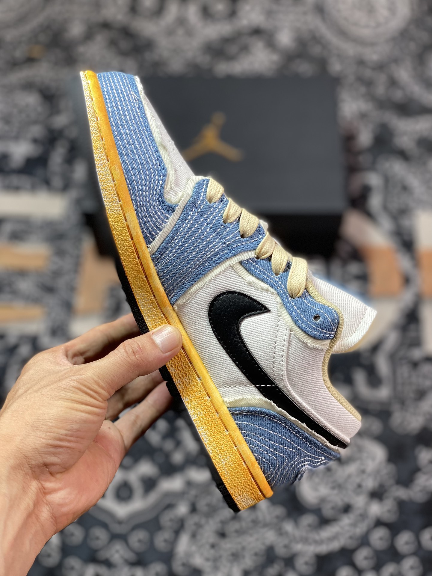 Air Jordan 1 Low Oxidized Washed Denim FN7670-493