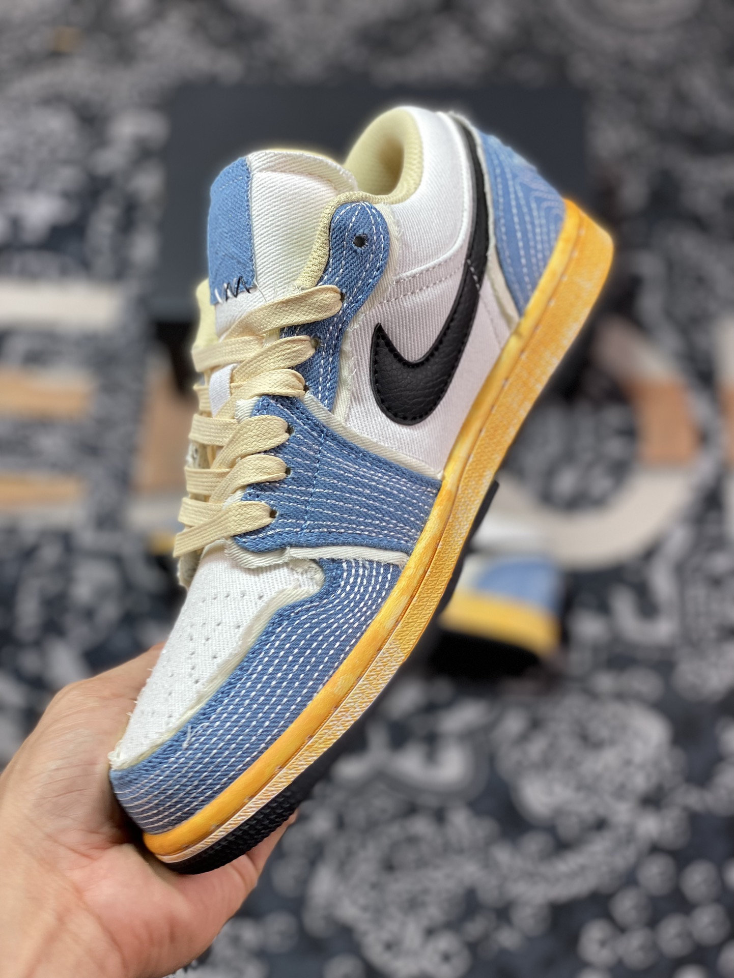 Air Jordan 1 Low Oxidized Washed Denim FN7670-493