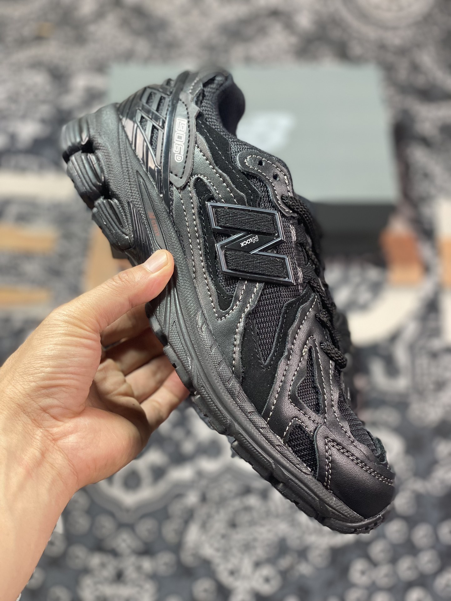 New Balance M1906D ”Protection Pack” series low-top retro dad style jogging shoes ”Deconstructed Leather Black Warrior” M1906DF