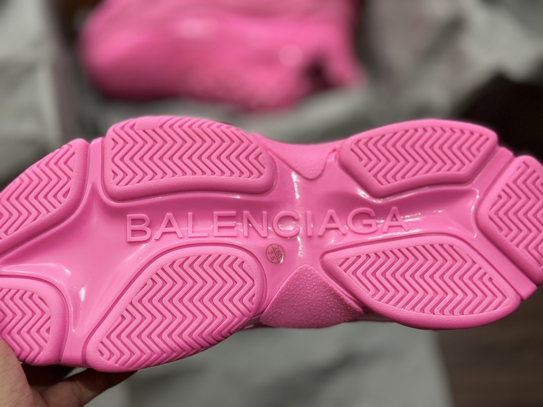 Balenciaga Triple S Patent Leather Pink