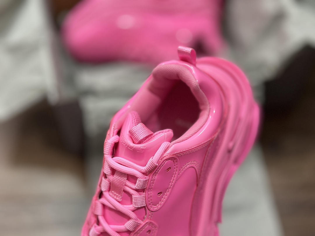 Balenciaga Triple S Patent Leather Pink