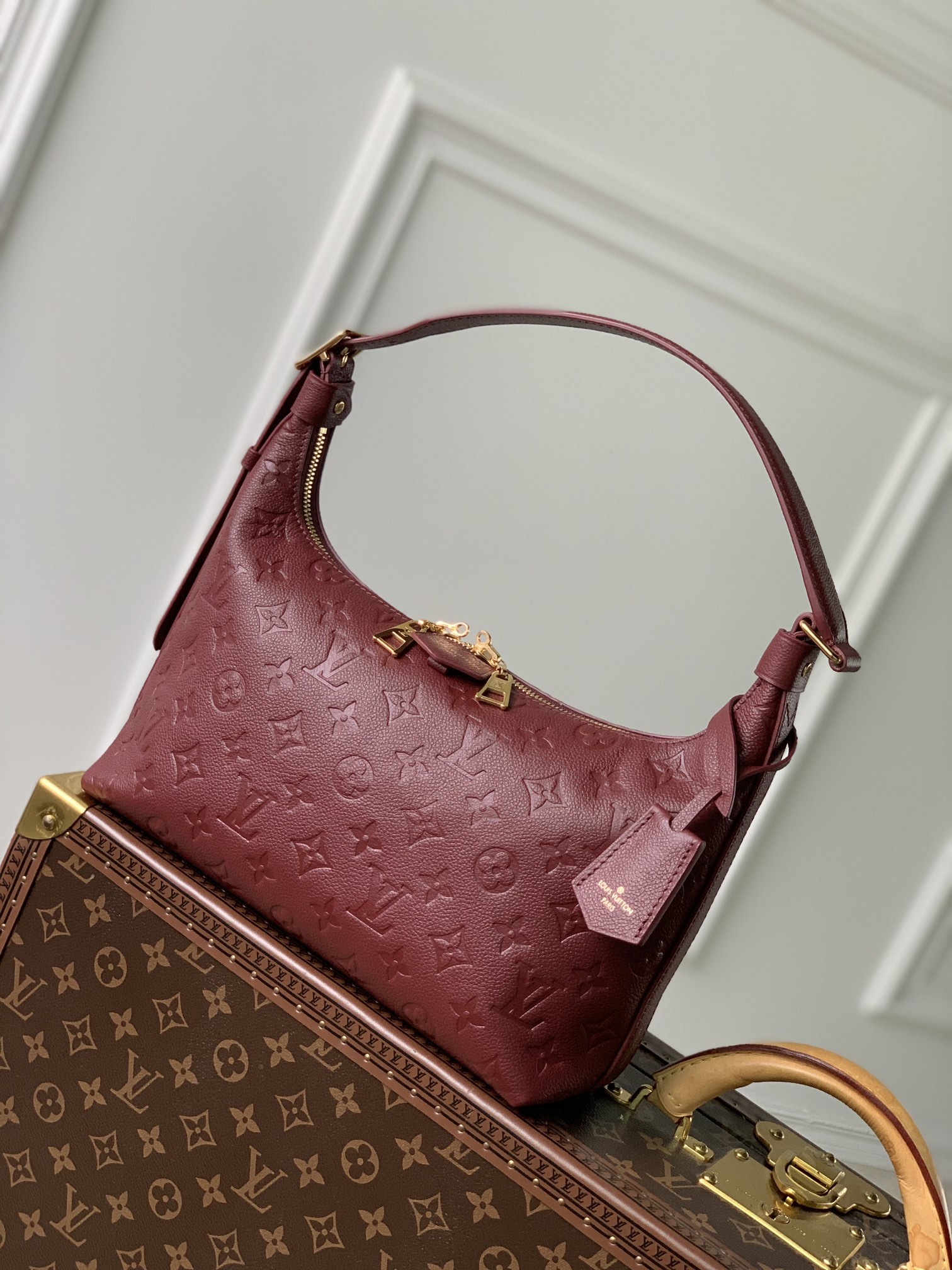Top Quality Replica
 Louis Vuitton Bags Handbags Burgundy Red Empreinte​ Vintage M46610